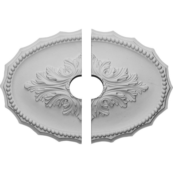 Ekena Millwork Oxford Ceiling Medallion, 16 7/8"W x 11 3/4"H x 3 1/2"ID x 1 1/2"P CM16OX2-03500
